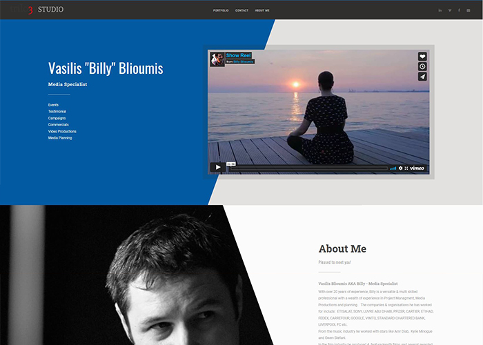 Portfolio Website Design and Development for Blioumis