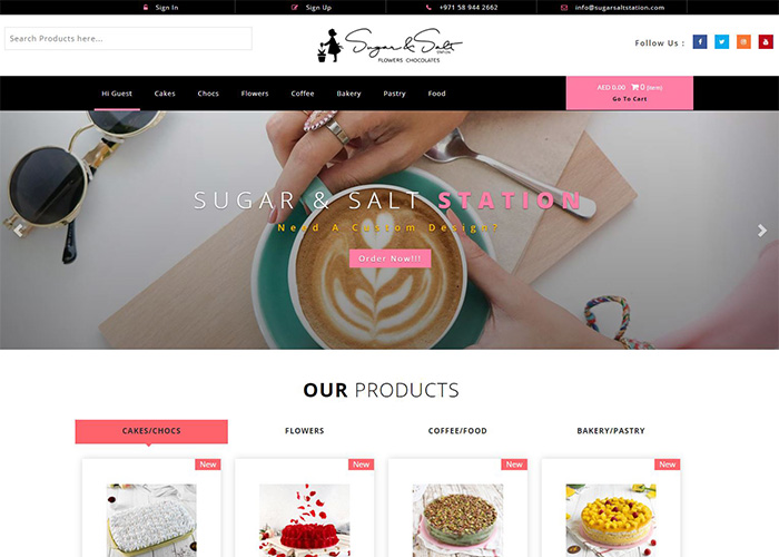 E-Commerce Website Design and Development for Sugar and Salt Station
